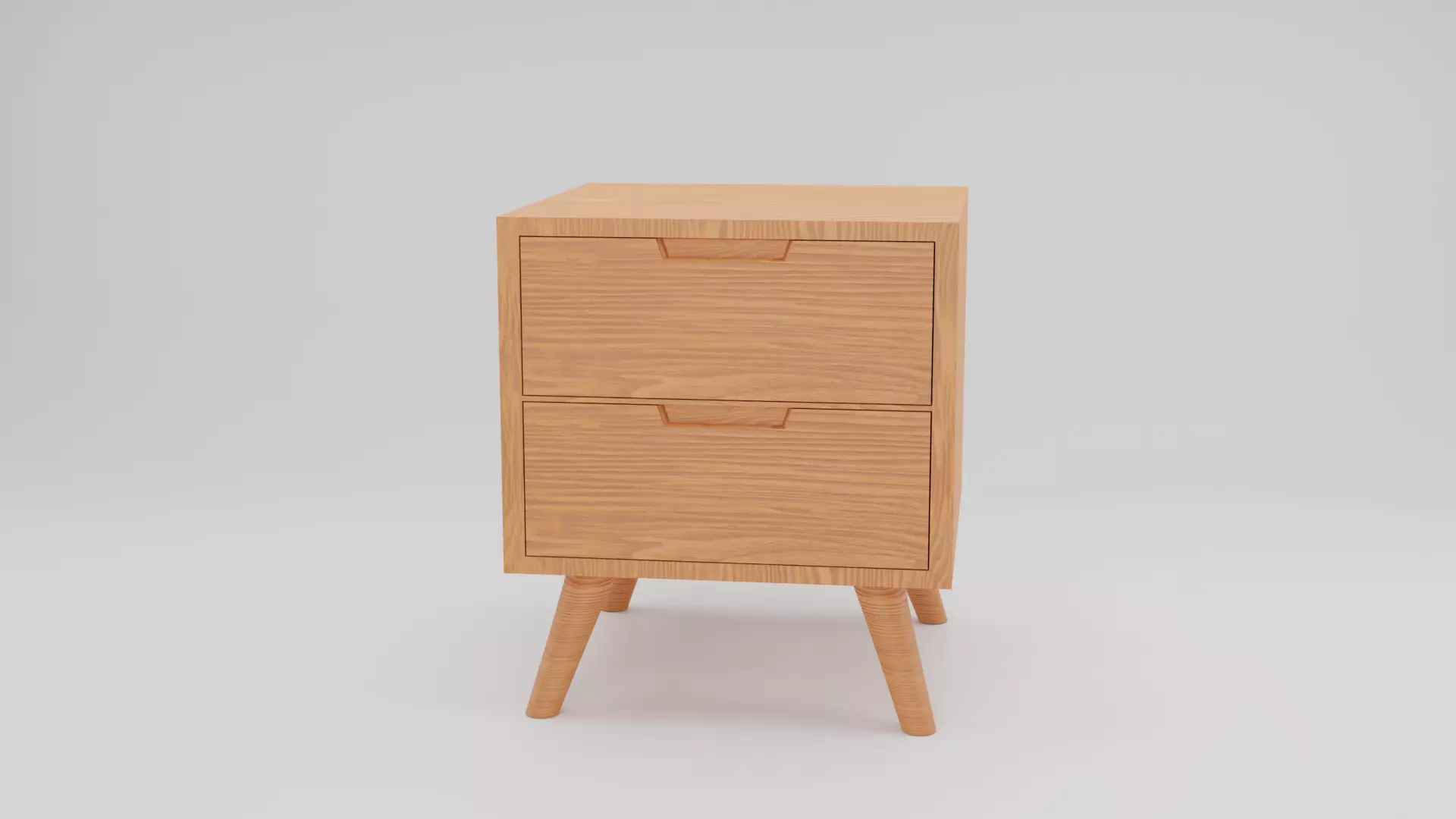 Minimalist nightstand low poly Low-poly 3D model_0