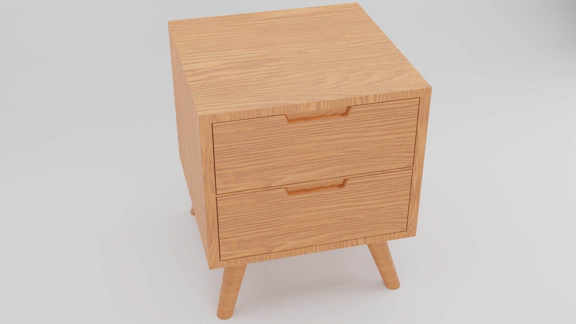 Minimalist nightstand low poly Low-poly 3D model_4