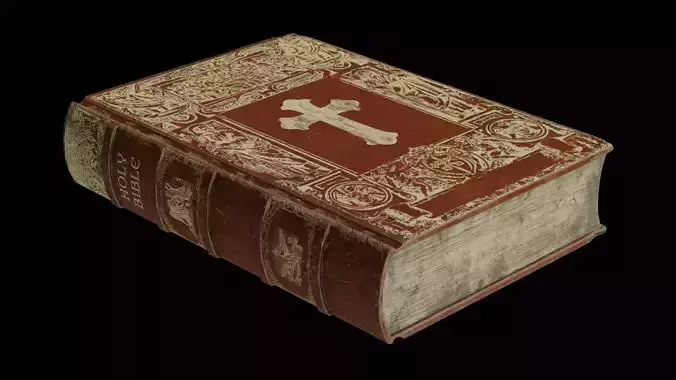 Old Holy Bible Book - Animated Low-poly 3D model