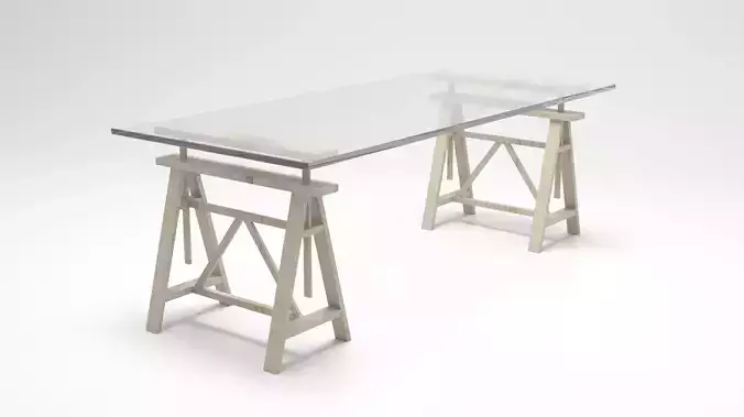LowPoly Table Teatro Low-poly 3D model