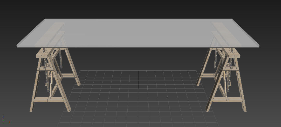 LowPoly Table Teatro Low-poly 3D model_2
