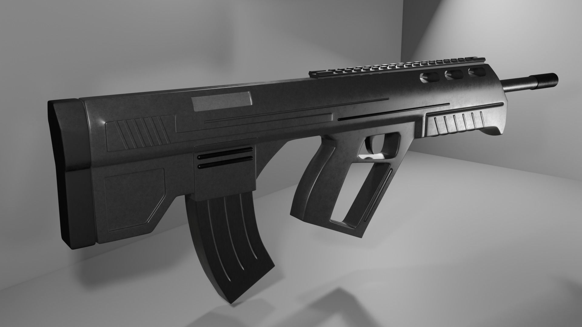 Bullpup Rifle Free 3D model_1