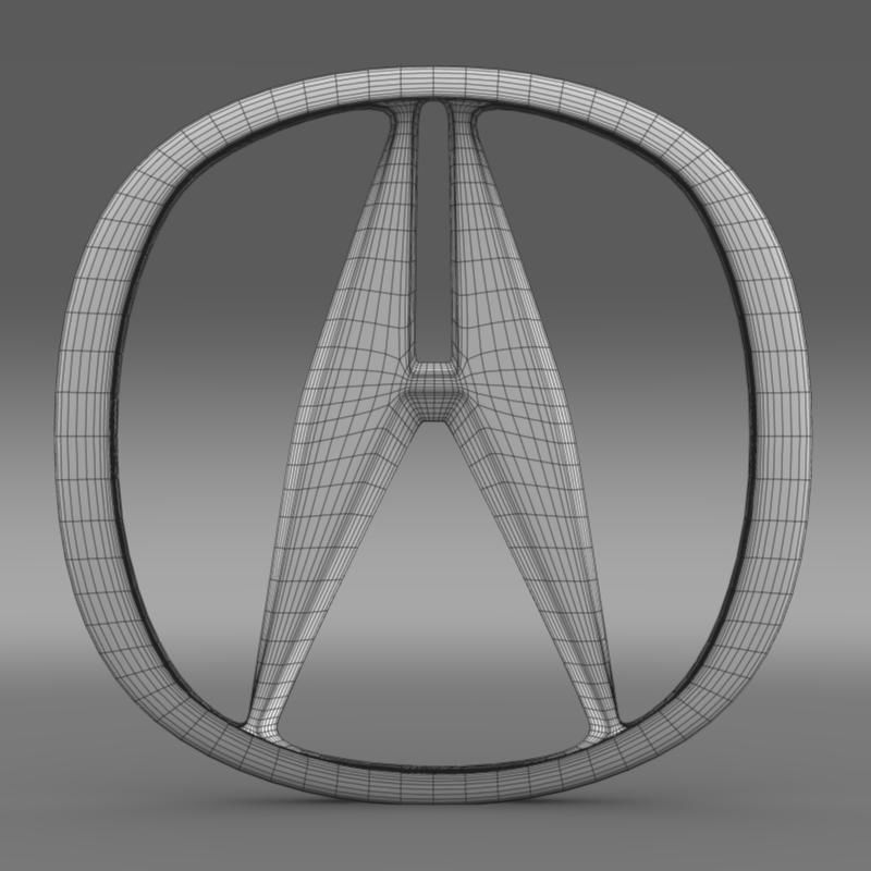 Acura logo 3D model_6