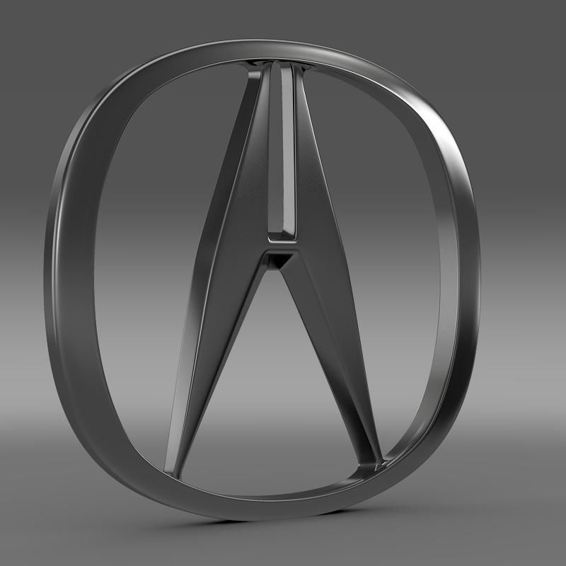 Acura logo 3D model_2