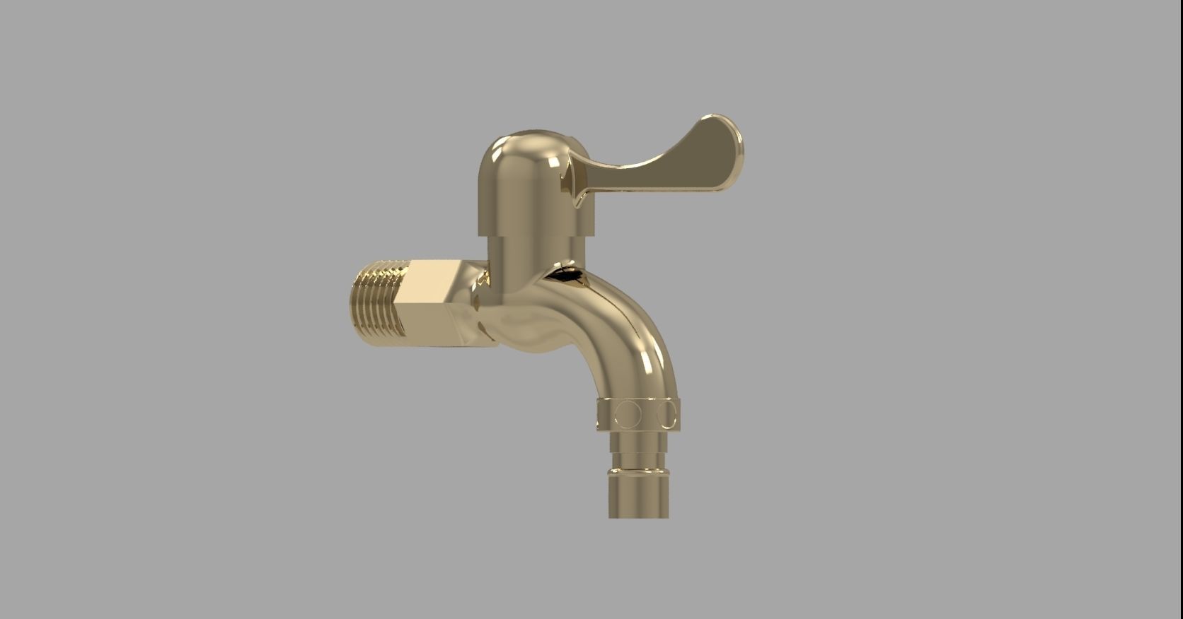 Tap 3D model brass spout faucet 3D model_1