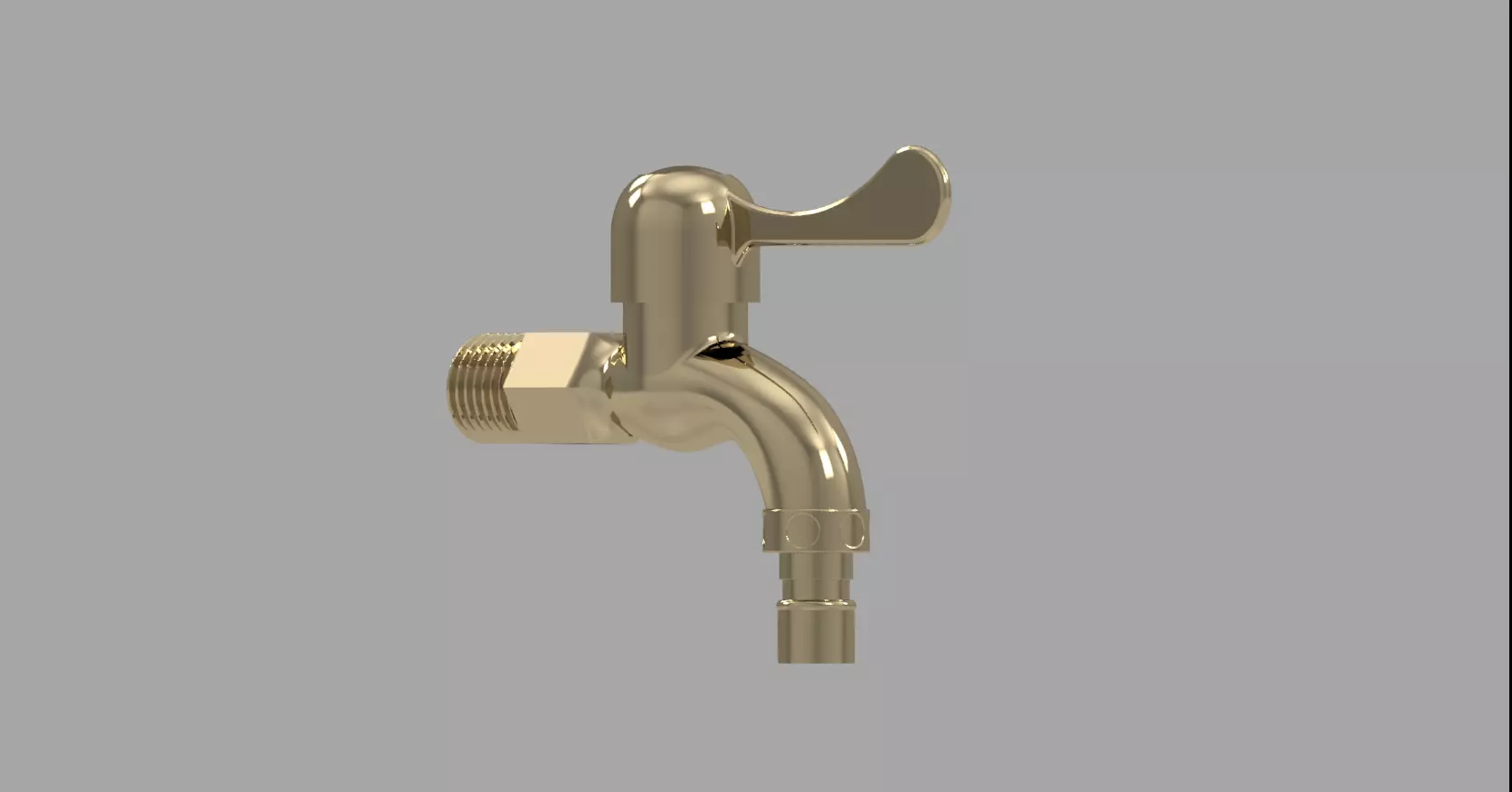 Tap 3D model brass spout faucet 3D model_0
