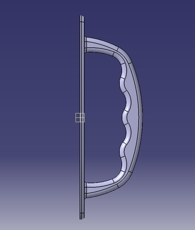 Door Handle 3D print model_5