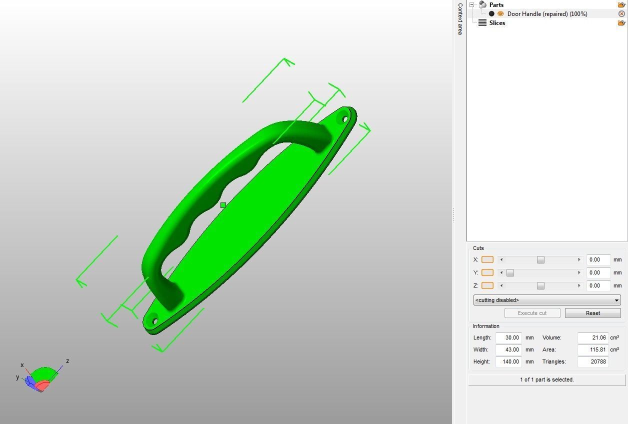 Door Handle 3D print model_14