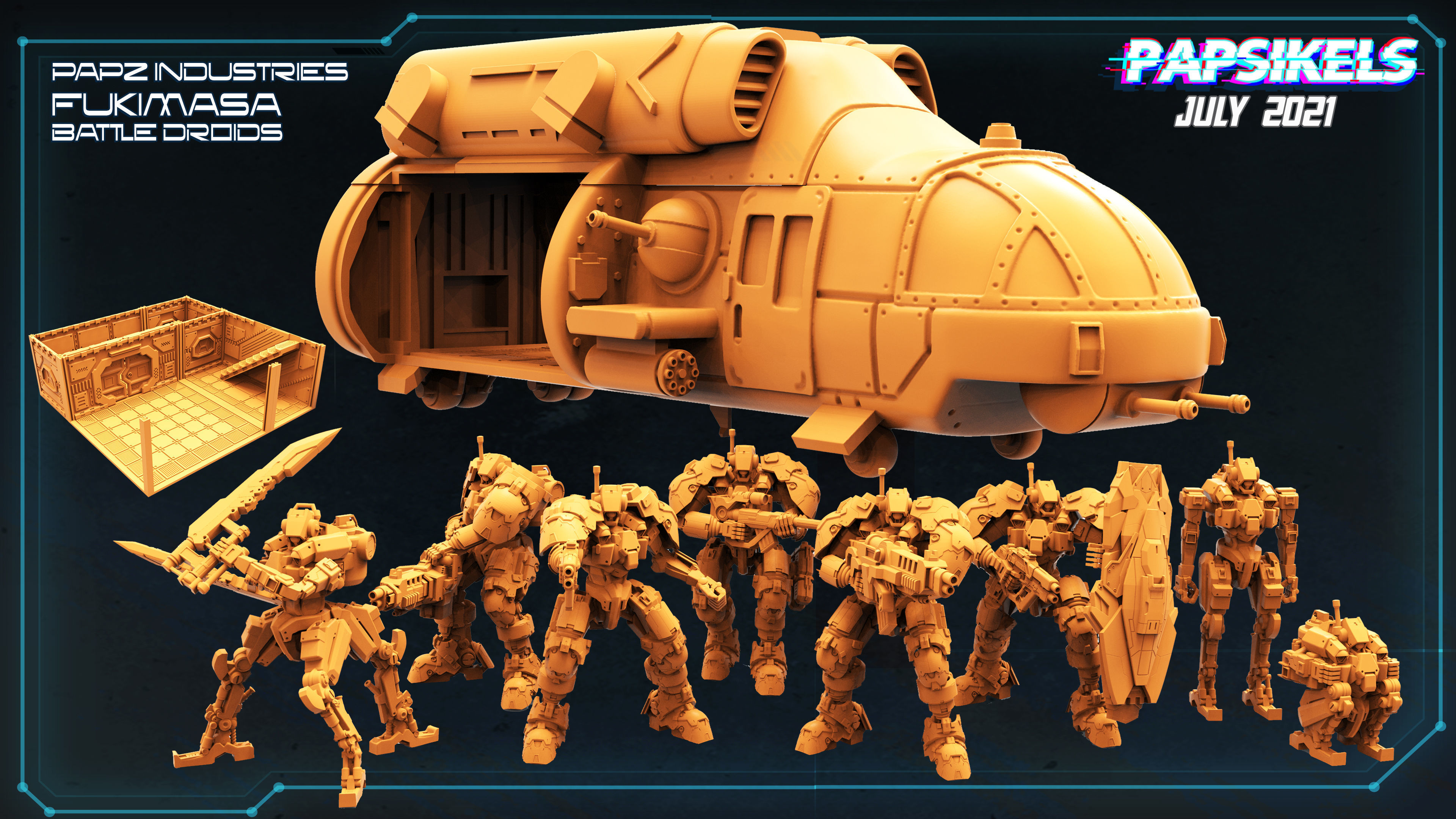 FKMSA ADVANCE BATTLE DROID ARMORED HEAVYARMS UNIT A 3D print model_1