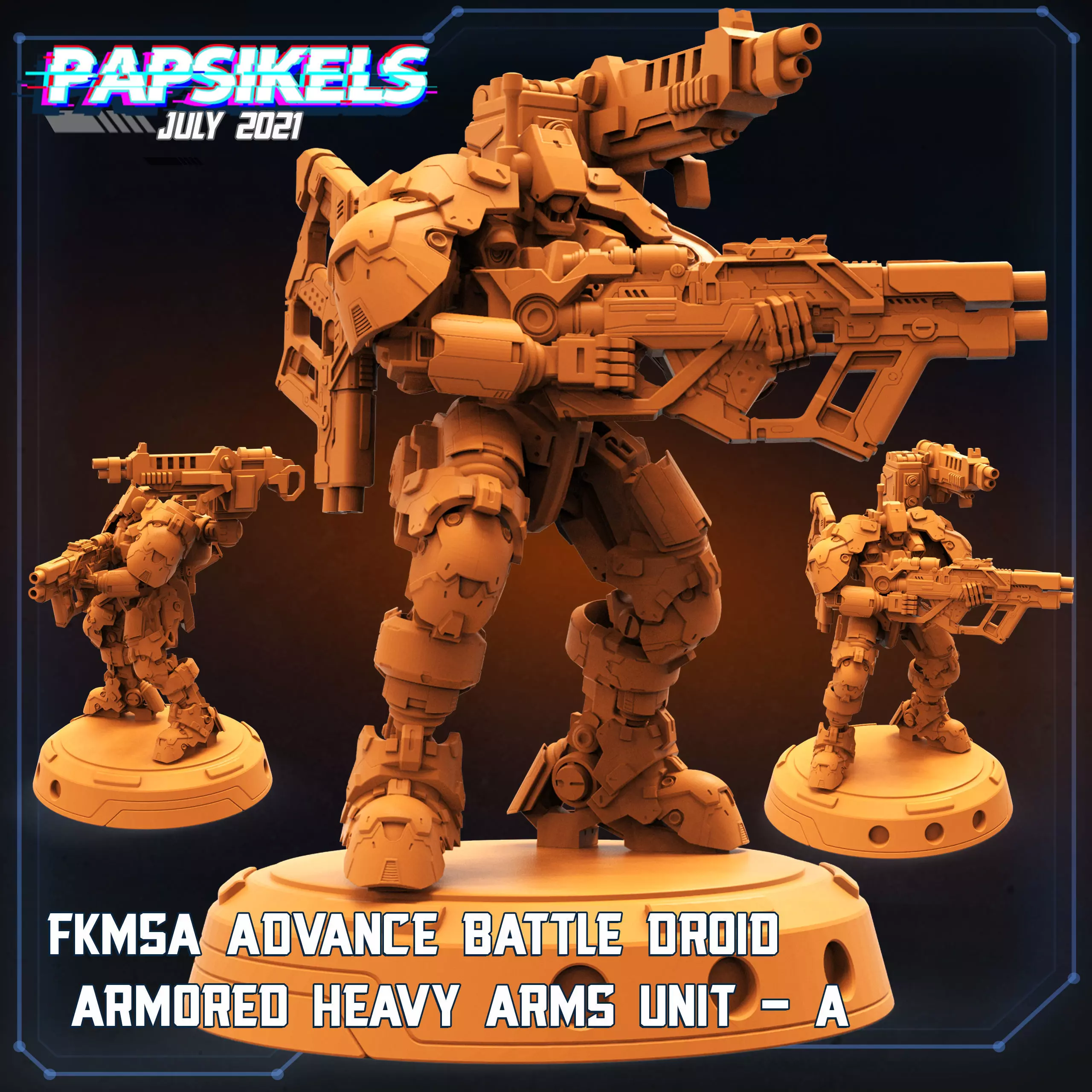 FKMSA ADVANCE BATTLE DROID ARMORED HEAVYARMS UNIT A 3D print model_0