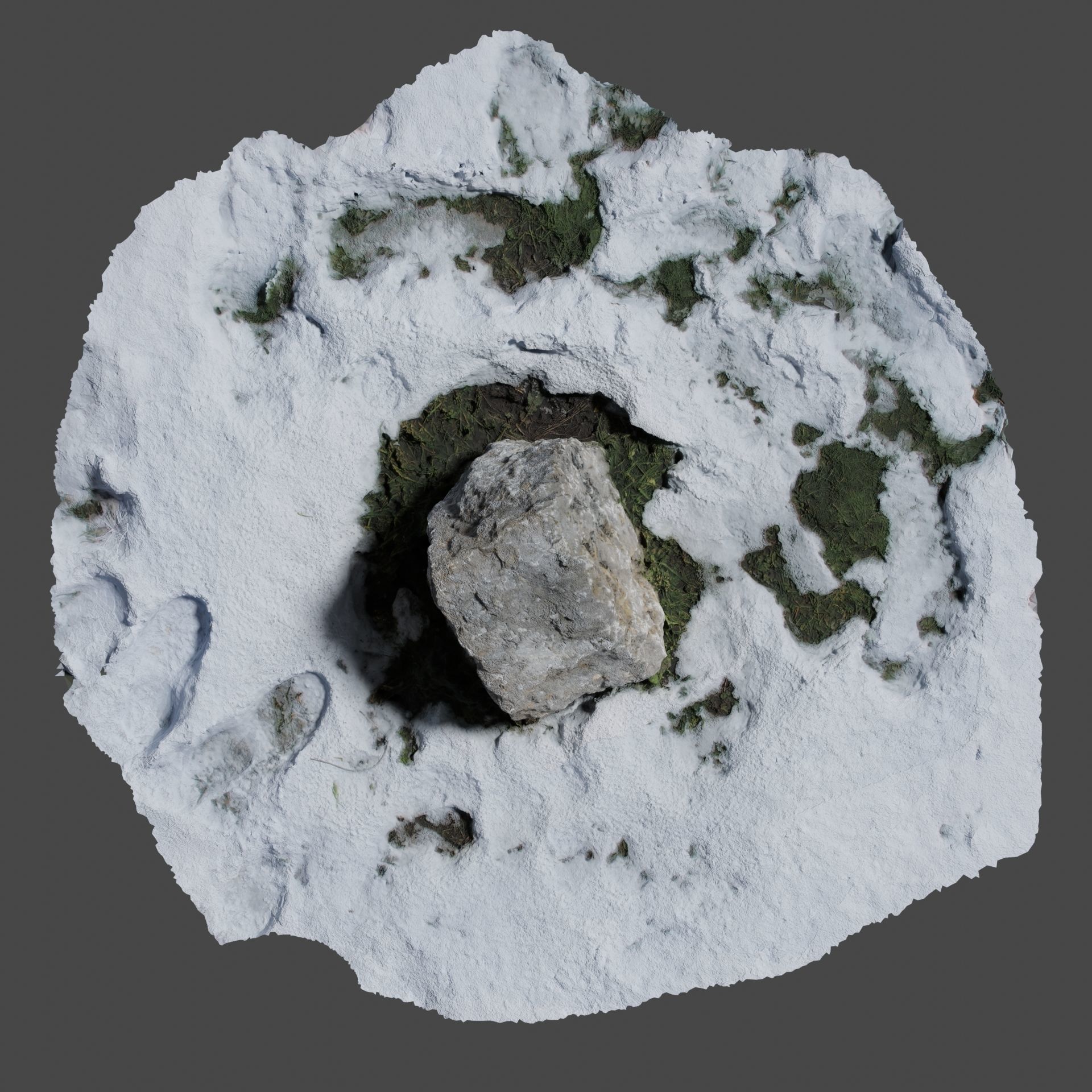 Stone In Snow 3D model_20