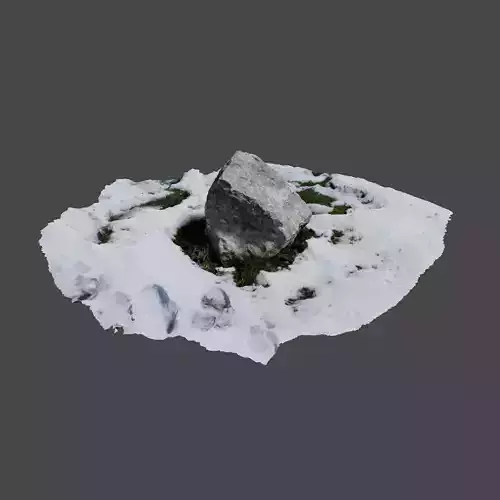 Stone In Snow 3D model