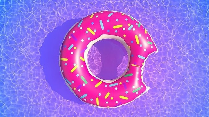 Swim ring donut 01 3D model