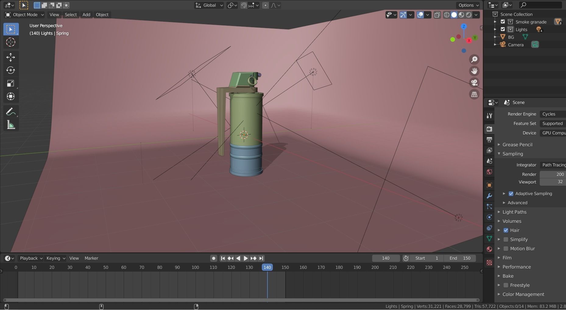 Grenade Smoke Free 3D model_3