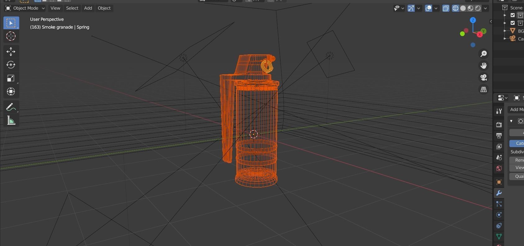 Grenade Smoke Free 3D model_4