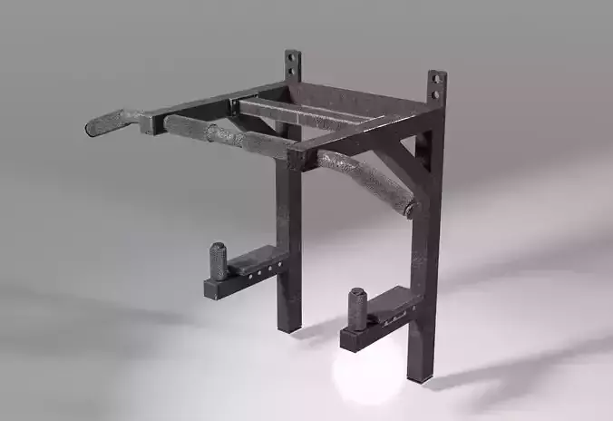 Metal horizontal bar wall mounted