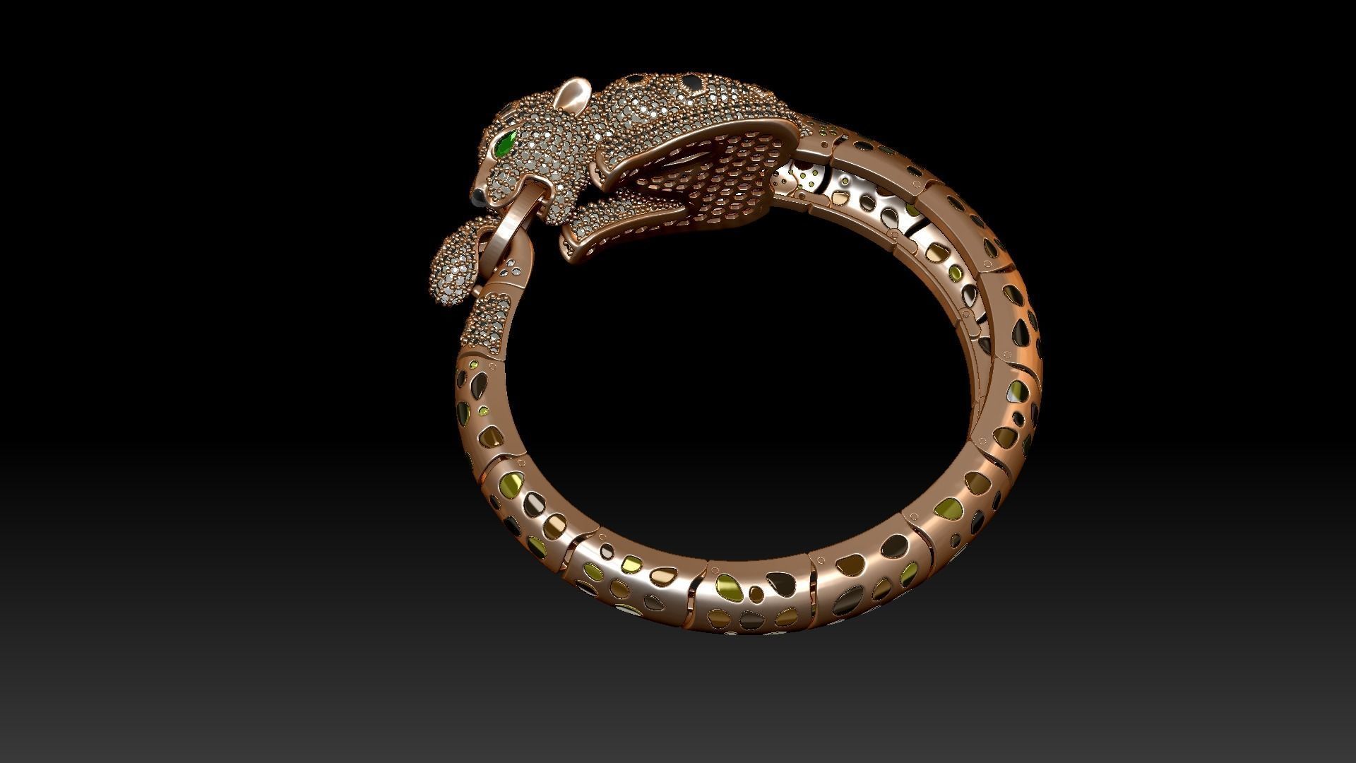 Bracelet 3d jewelry model 3D print model_8