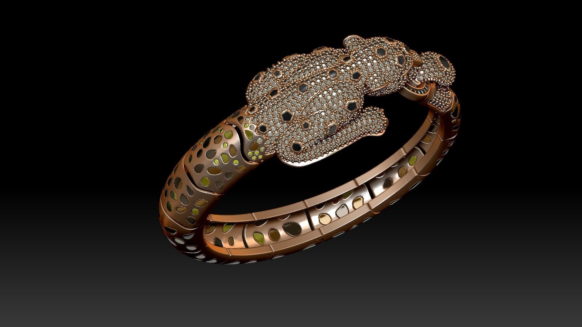 Bracelet 3d jewelry model 3D print model_10