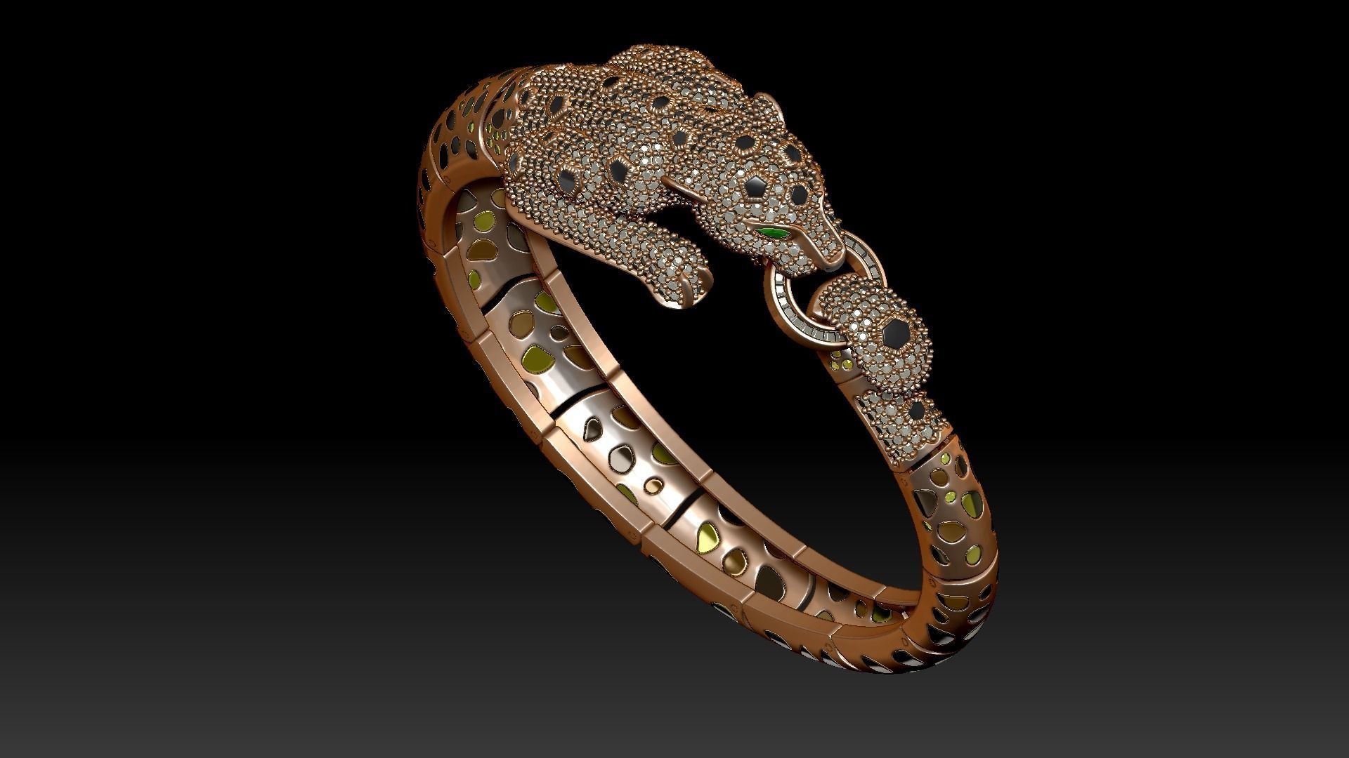Bracelet 3d jewelry model 3D print model_9