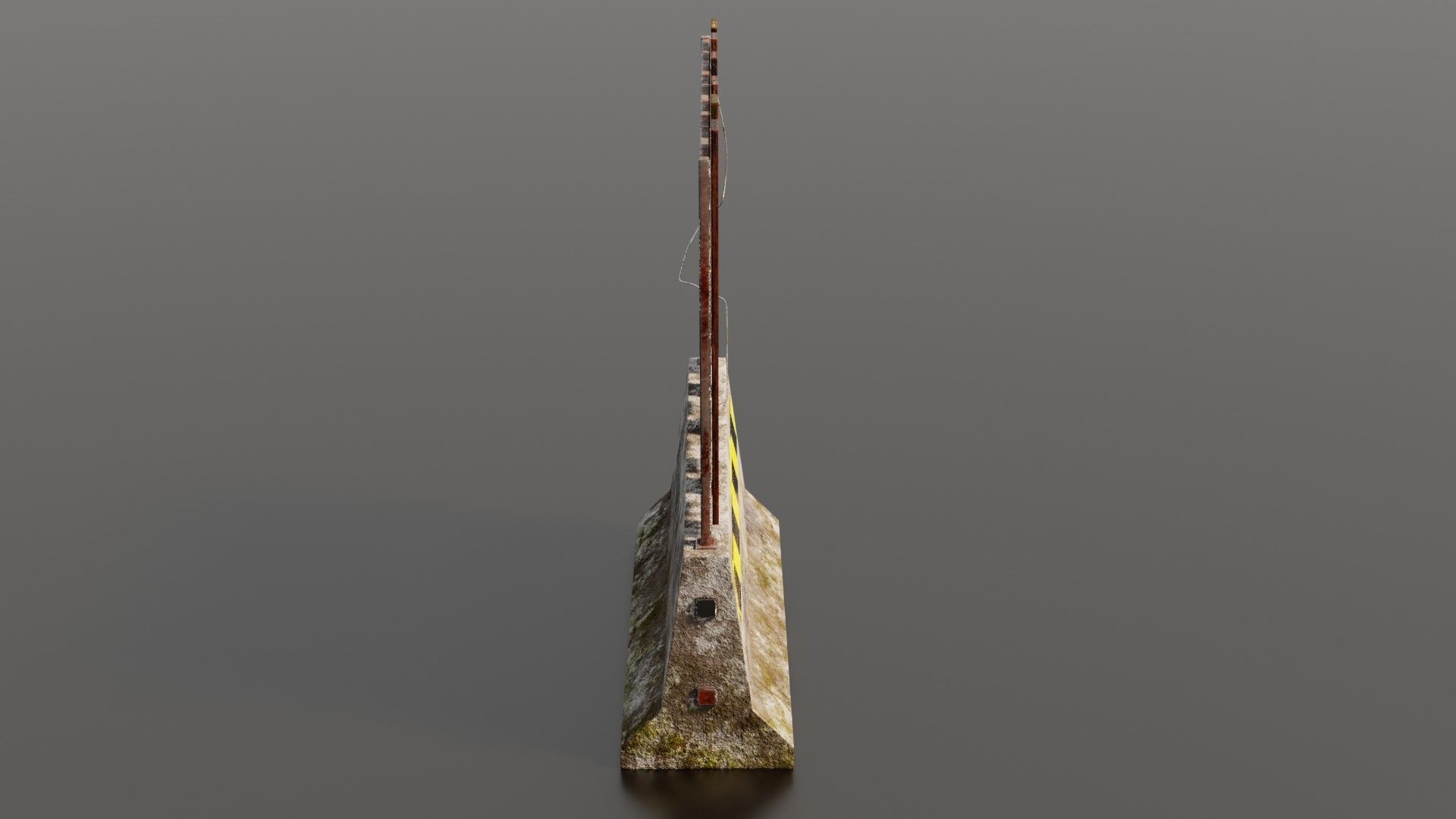 Concrete barrier  Low-poly 3D model_27