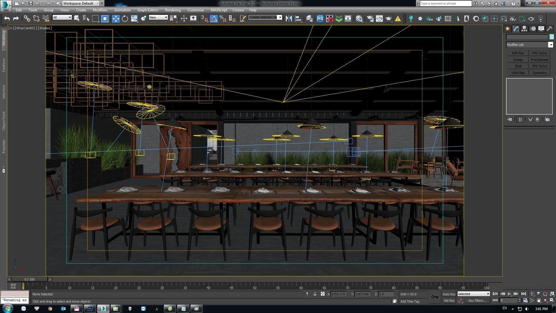 Restaurant Interior 03 3D model_4
