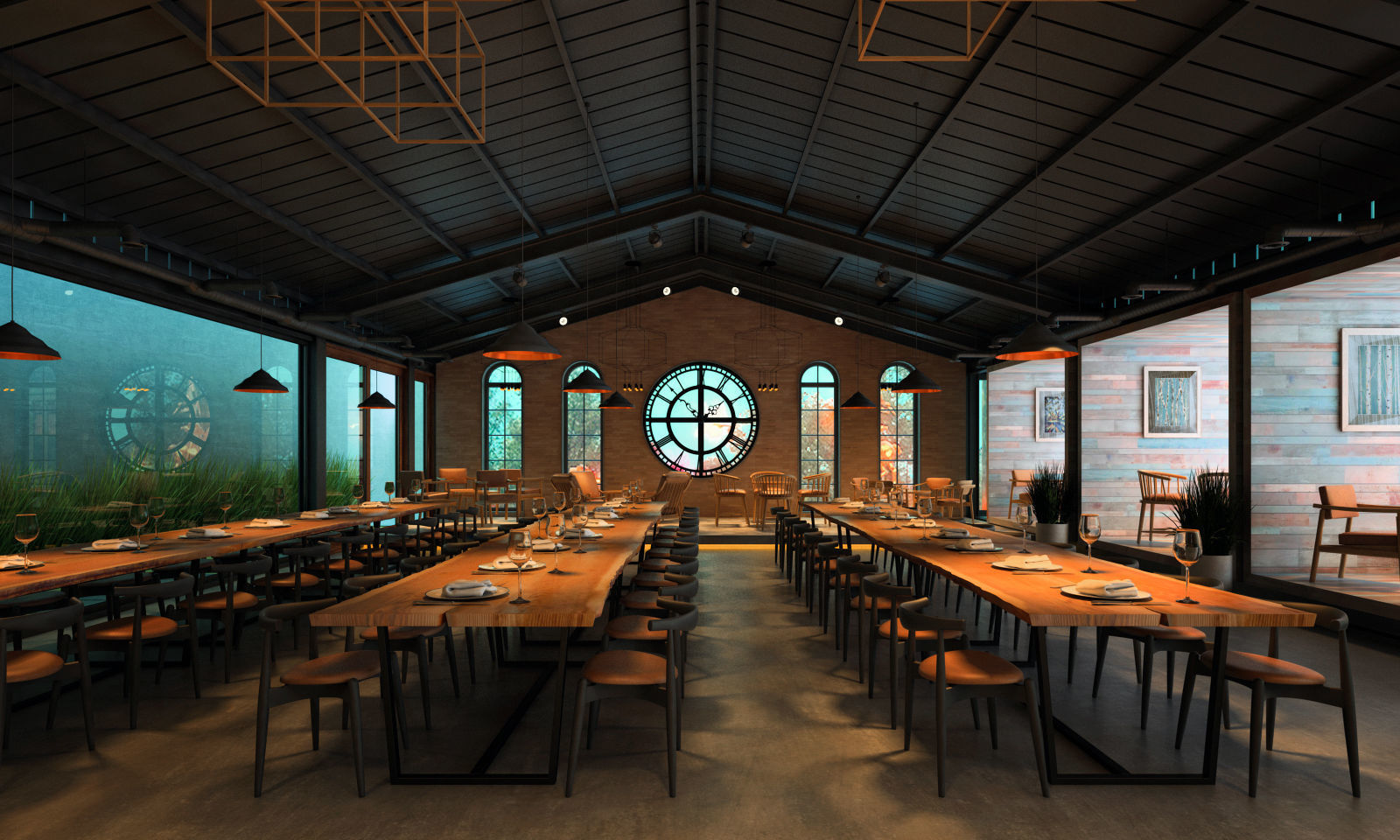 Restaurant Interior 03 3D model_2