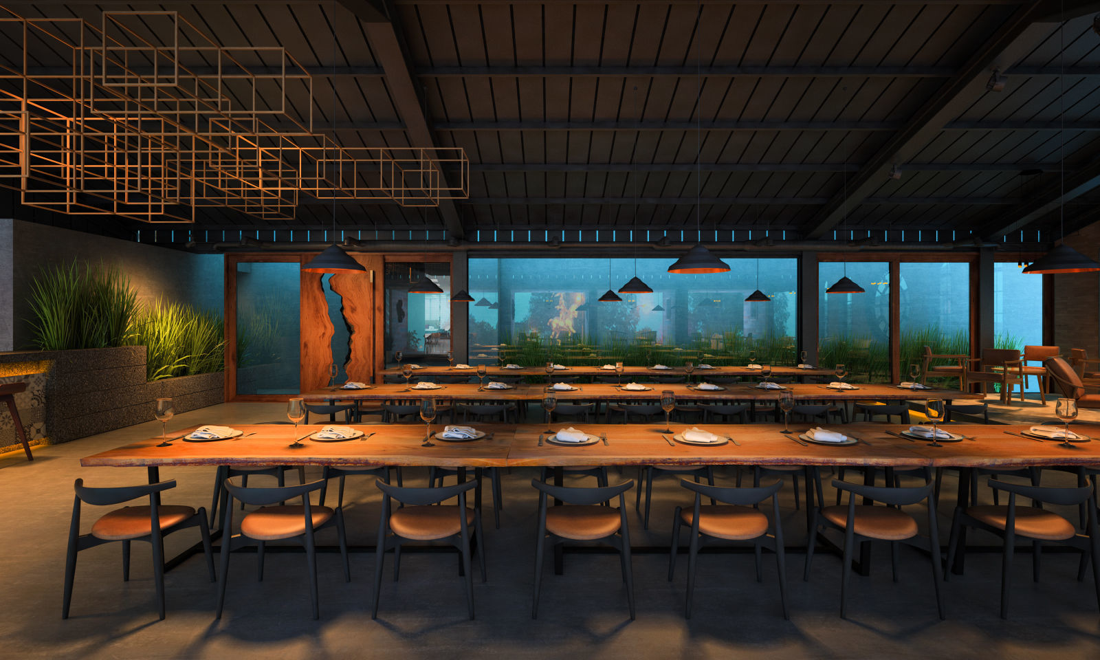 Restaurant Interior 03 3D model_1