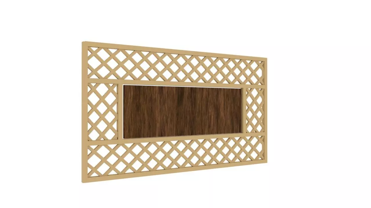 Grill Wall Free 3D model_0