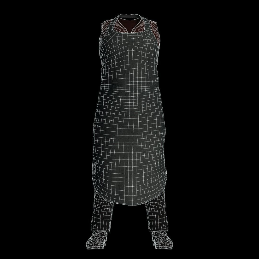 Fantasy Tavern Butcher Basic - Fantasy Clothing Low-poly 3D model_8