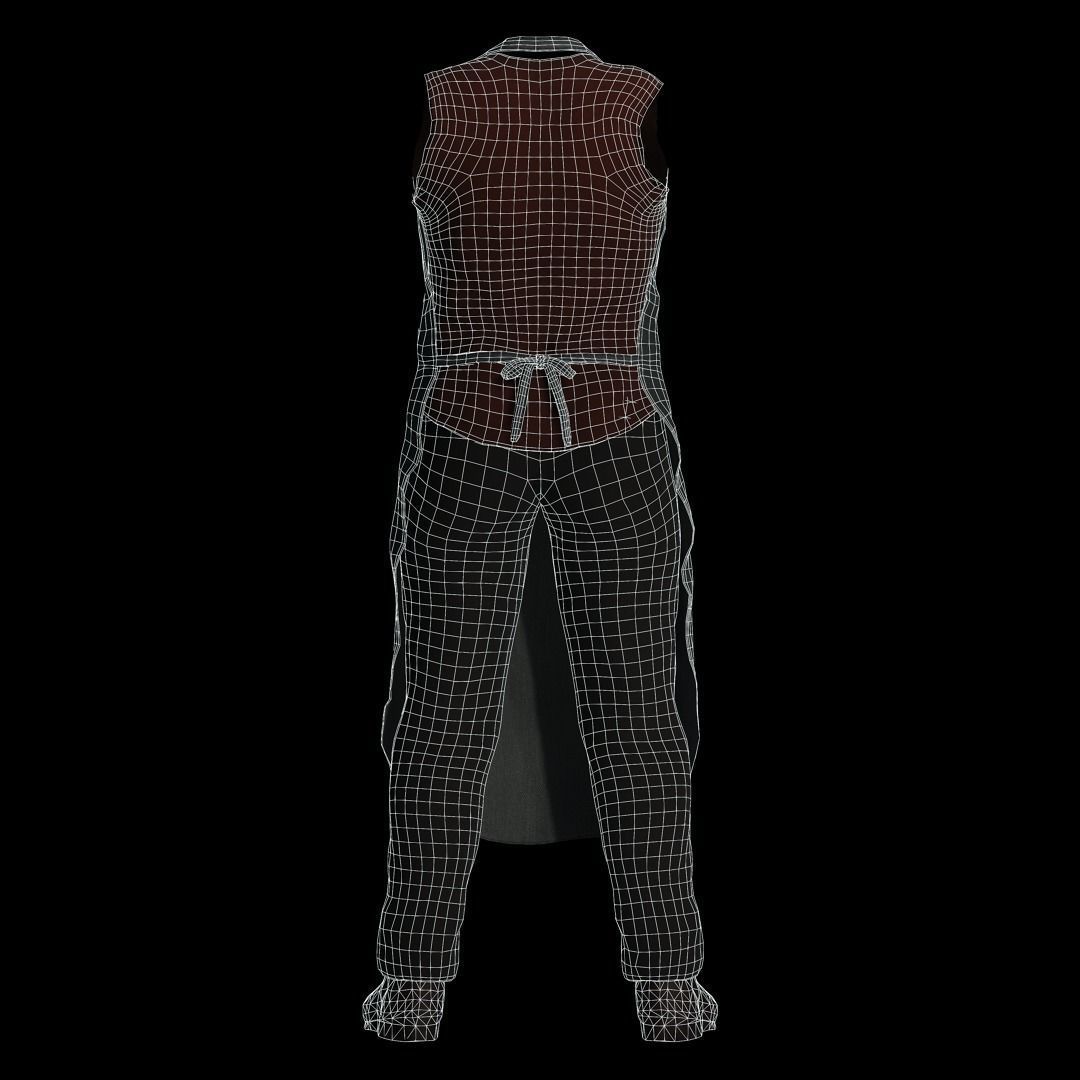 Fantasy Tavern Butcher Basic - Fantasy Clothing Low-poly 3D model_9