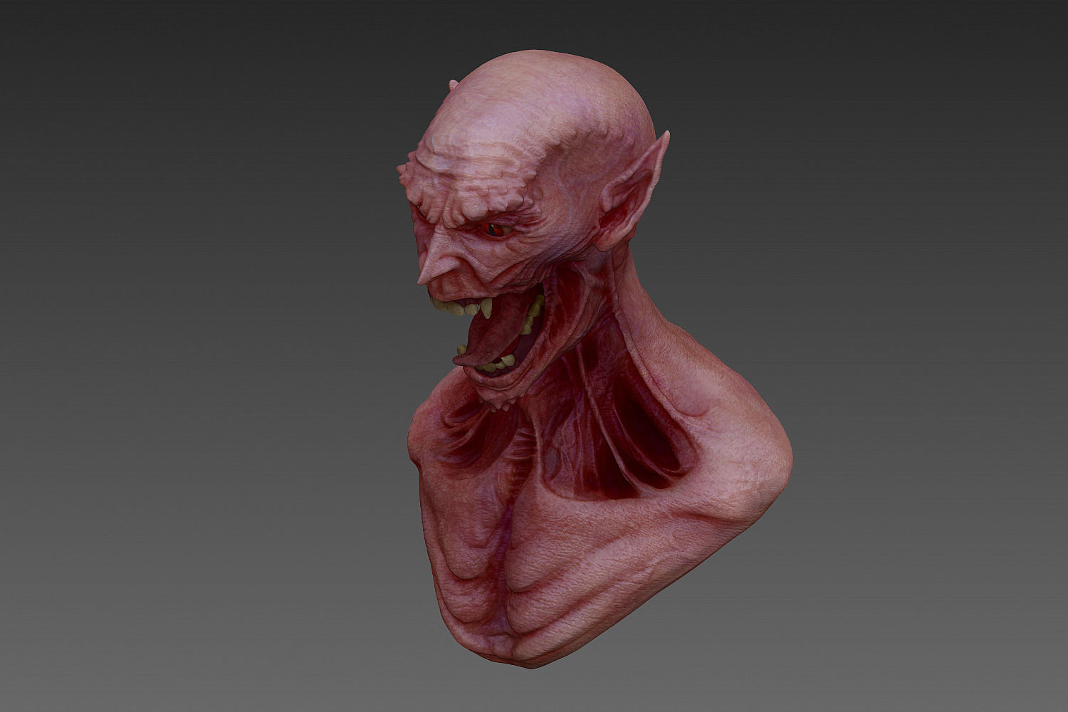 Monster Bust 3D model_5