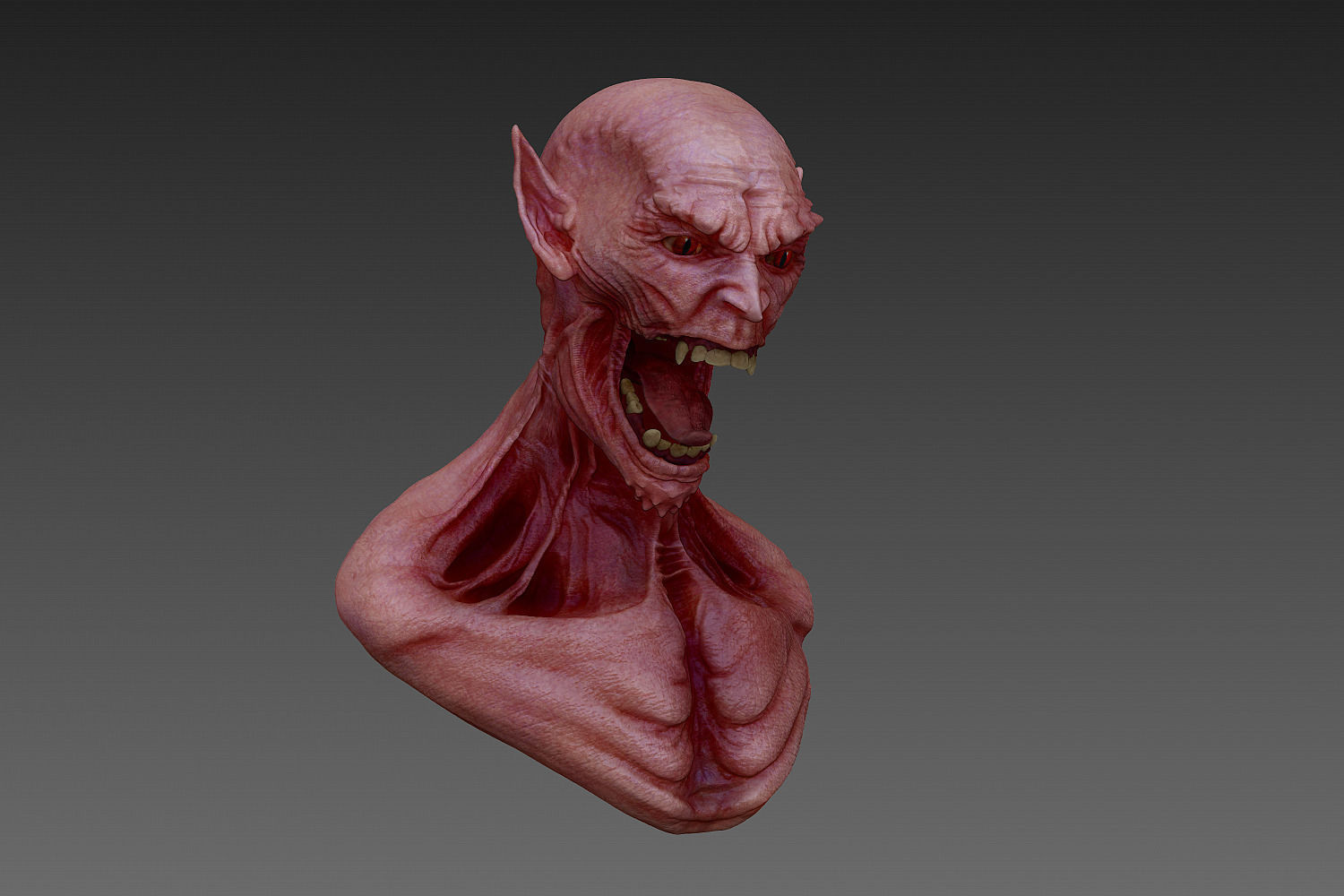 Monster Bust 3D model_2