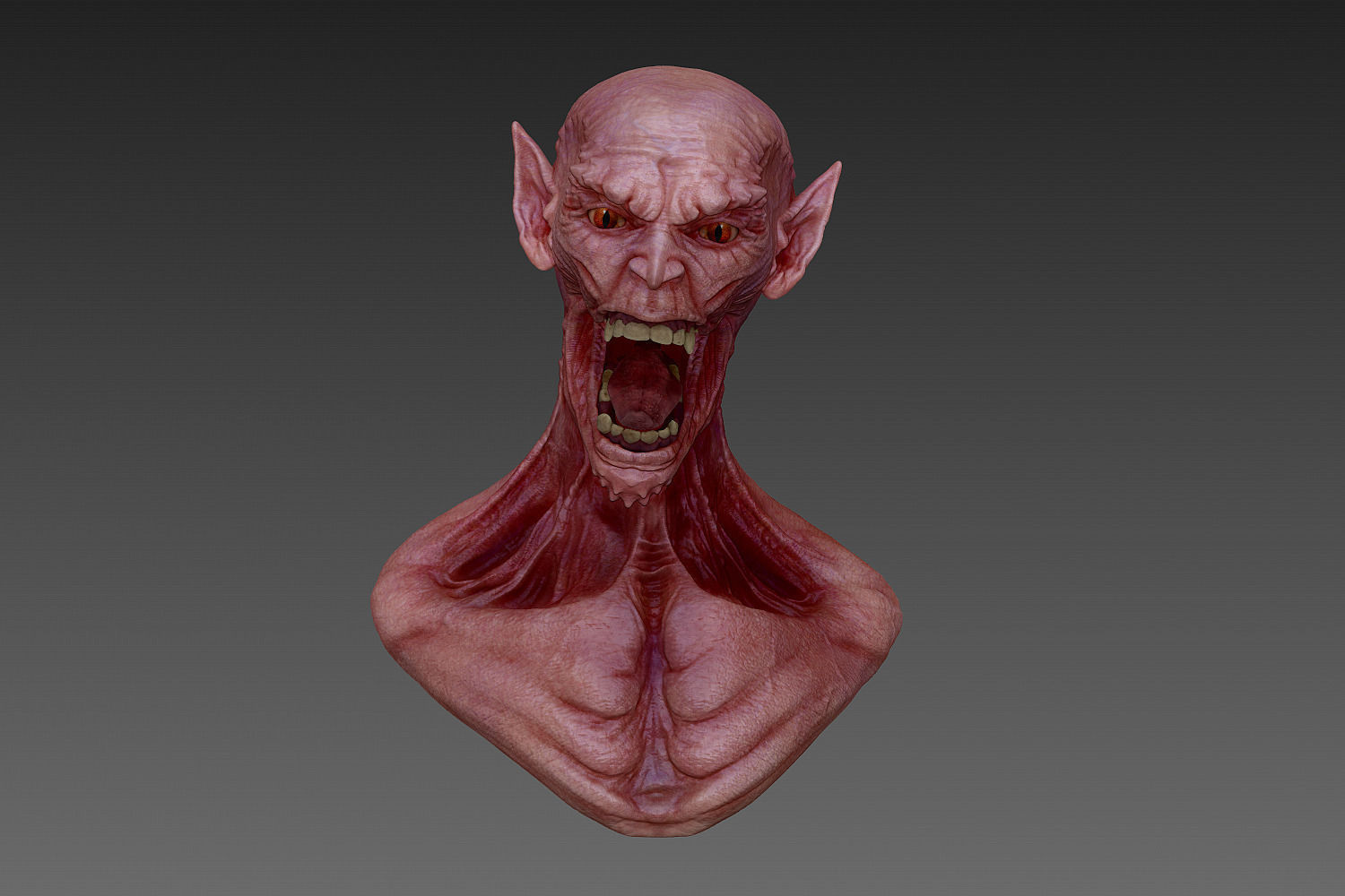 Monster Bust 3D model_1