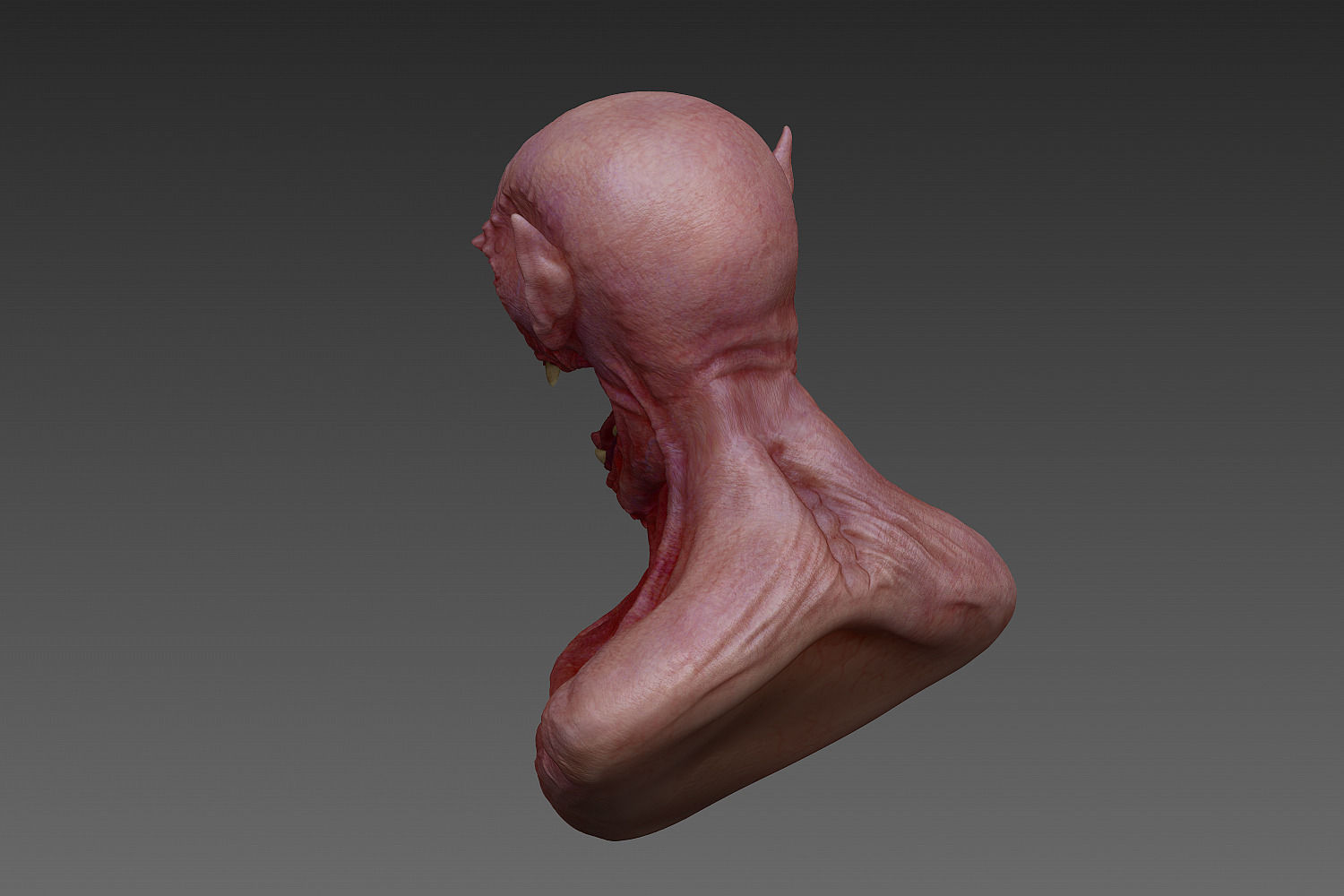 Monster Bust 3D model_4