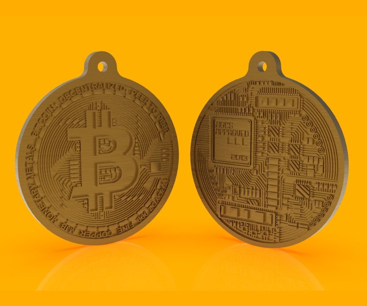 Bitcoin 3D Model coin 3D print model_4