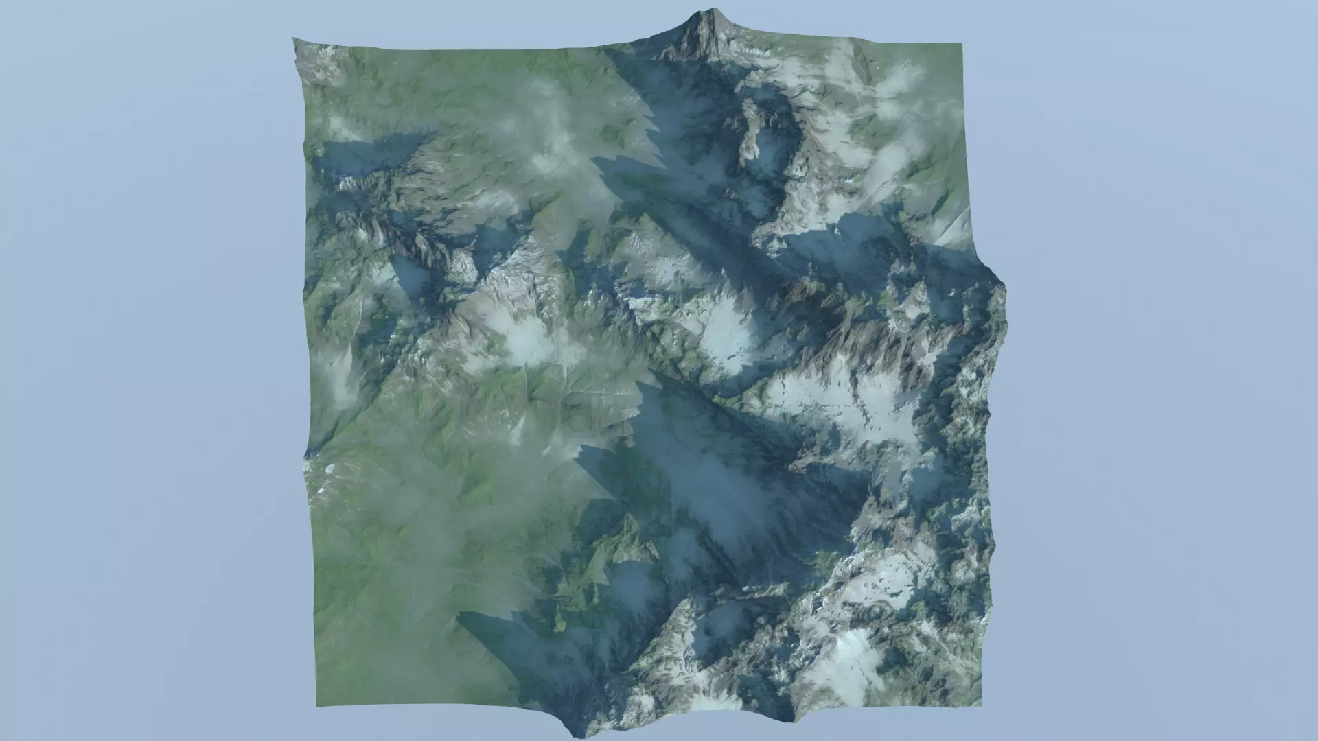 mountains mountain with snow 3D model_0