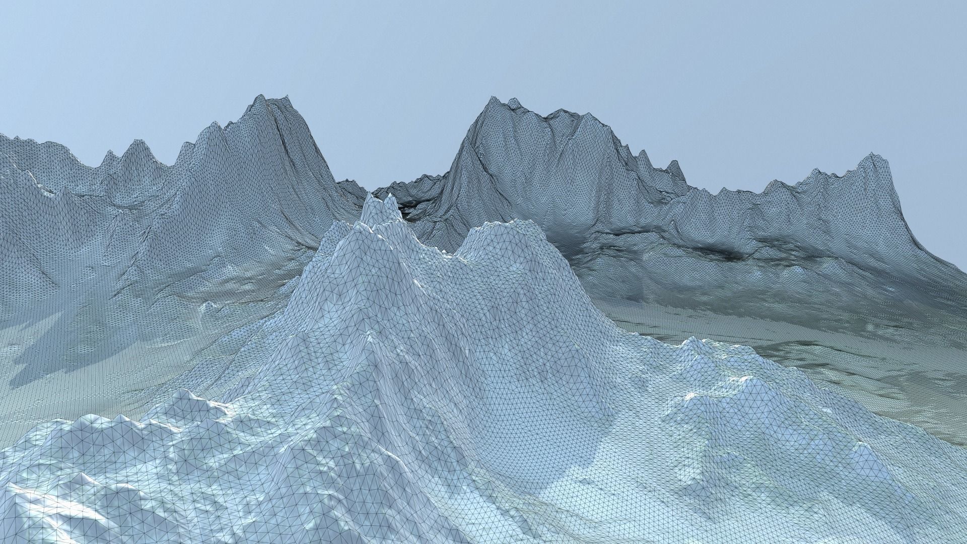 mountains mountain with snow 3D model_7