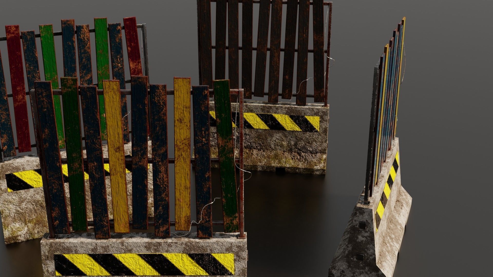 Concrete barriers  3D Model Collection_22