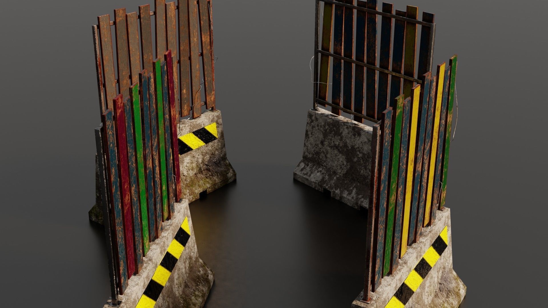 Concrete barriers  3D Model Collection_19