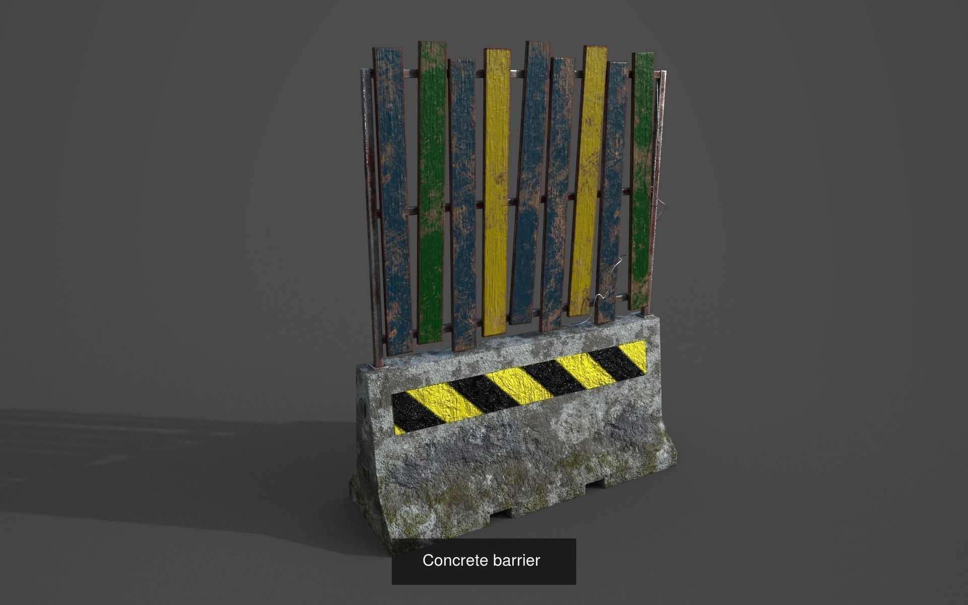 Concrete barriers  3D Model Collection_6