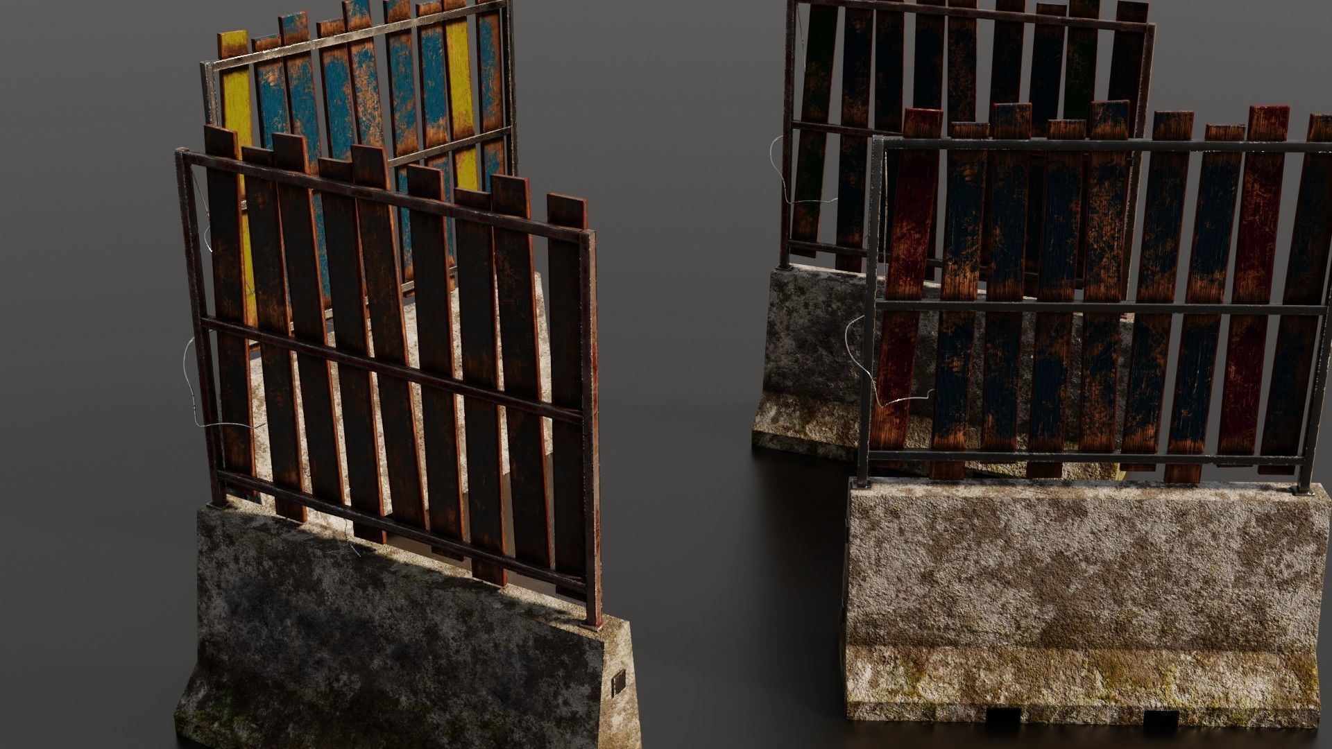 Concrete barriers  3D Model Collection_15