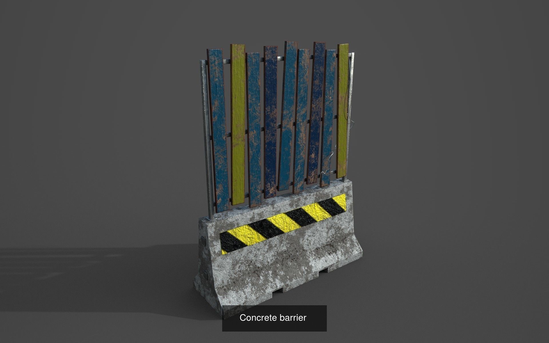 Concrete barriers  3D Model Collection_4