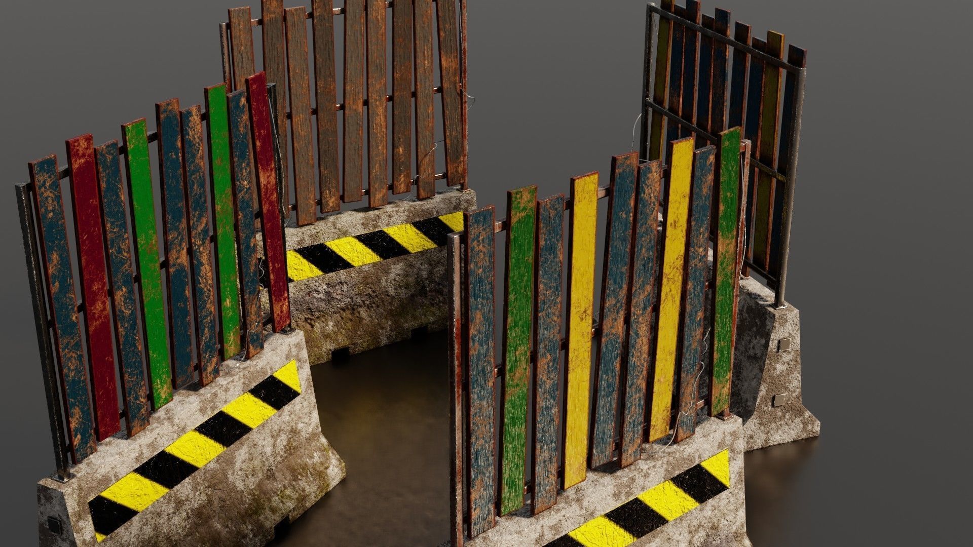 Concrete barriers  3D Model Collection_23