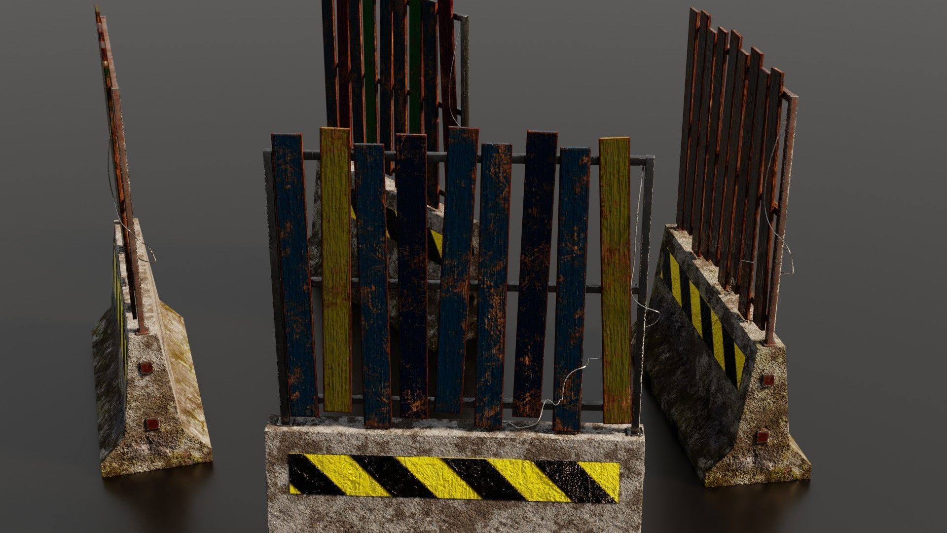 Concrete barriers  3D Model Collection_16