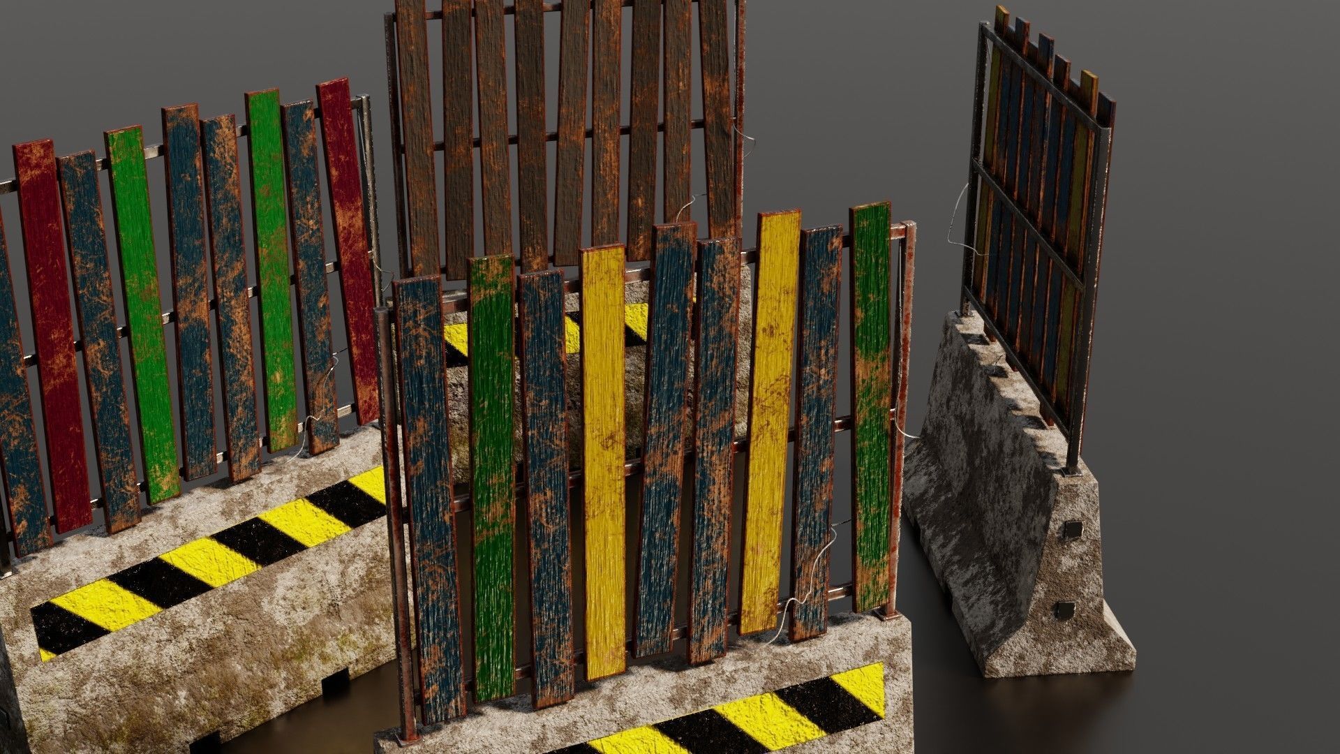 Concrete barriers  3D Model Collection_21