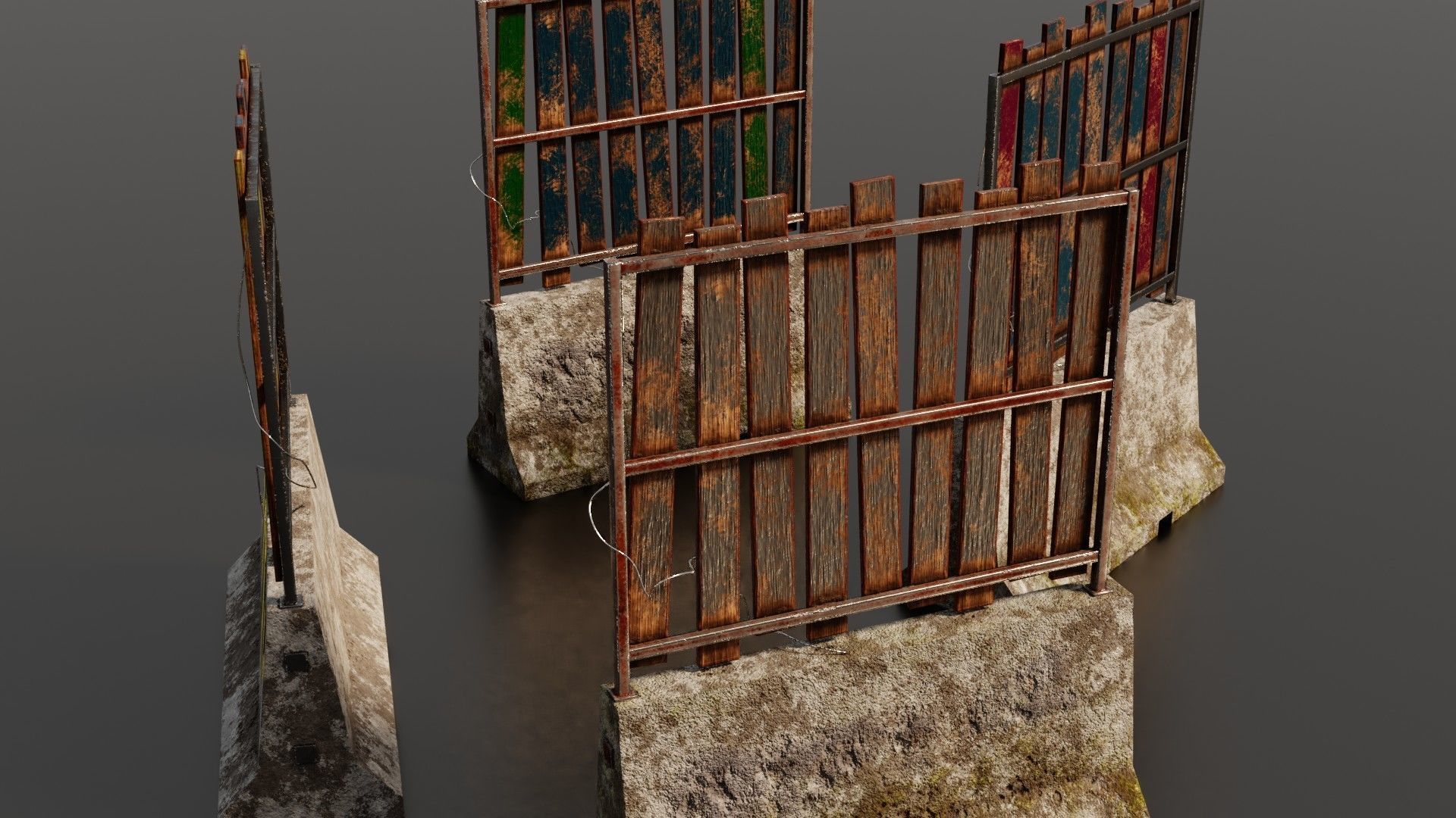 Concrete barriers  3D Model Collection_13