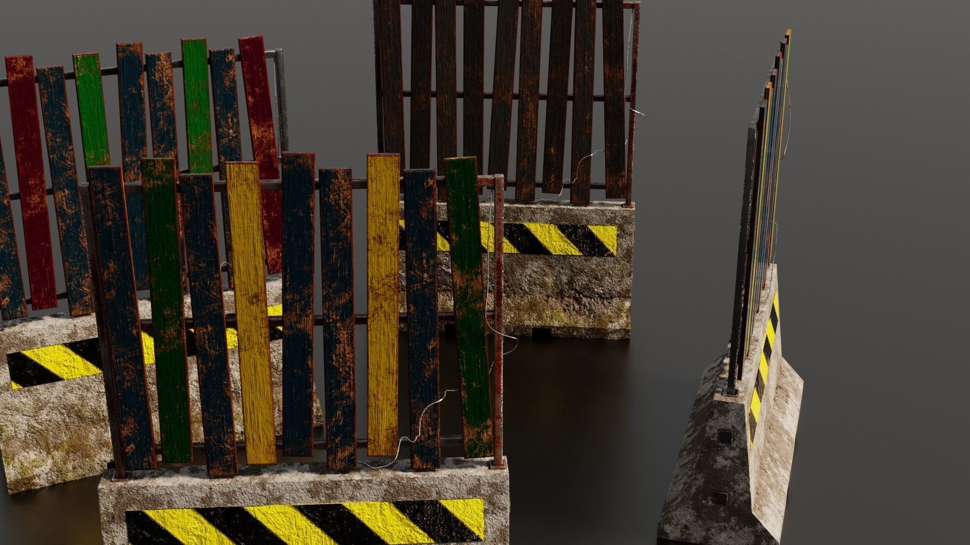 Concrete barriers  3D Model Collection_12