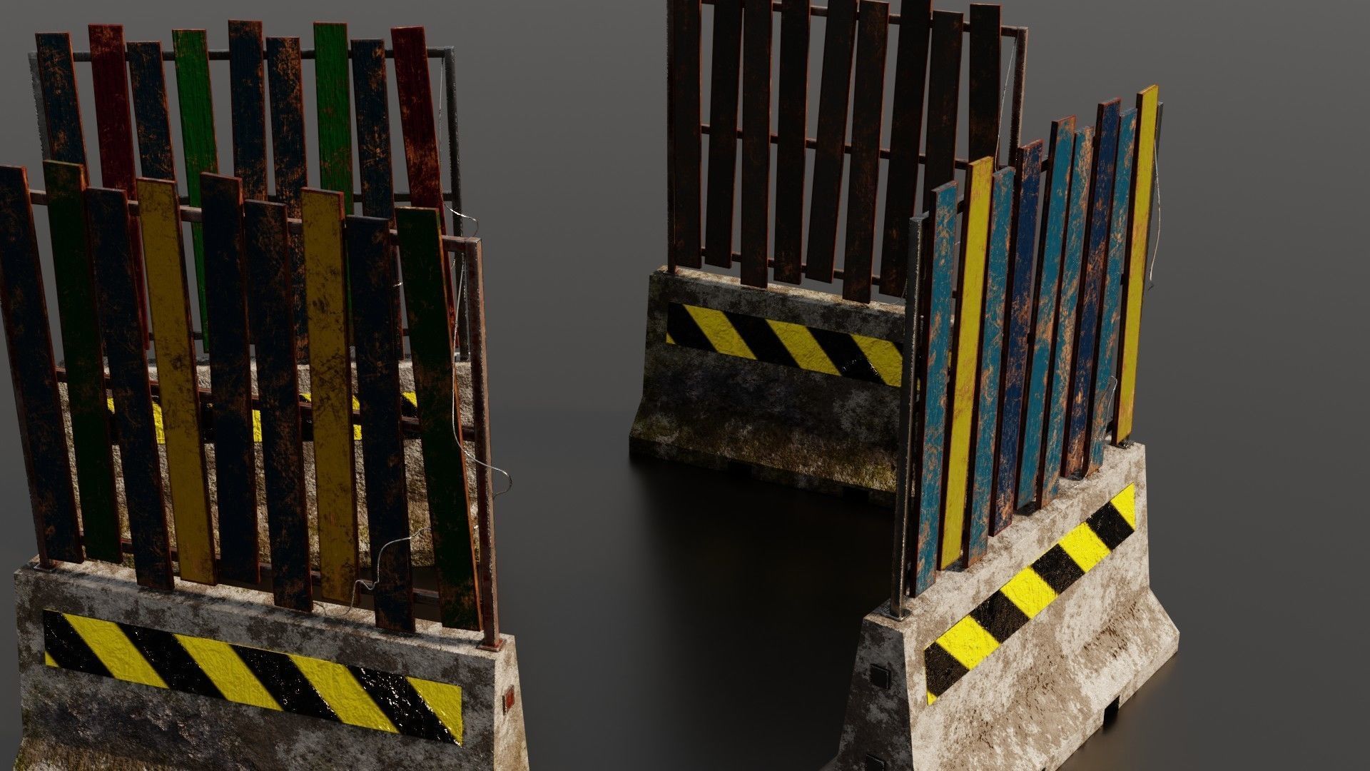 Concrete barriers  3D Model Collection_14