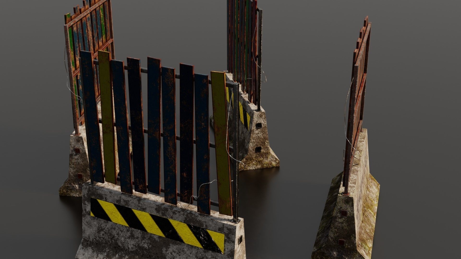 Concrete barriers  3D Model Collection_17