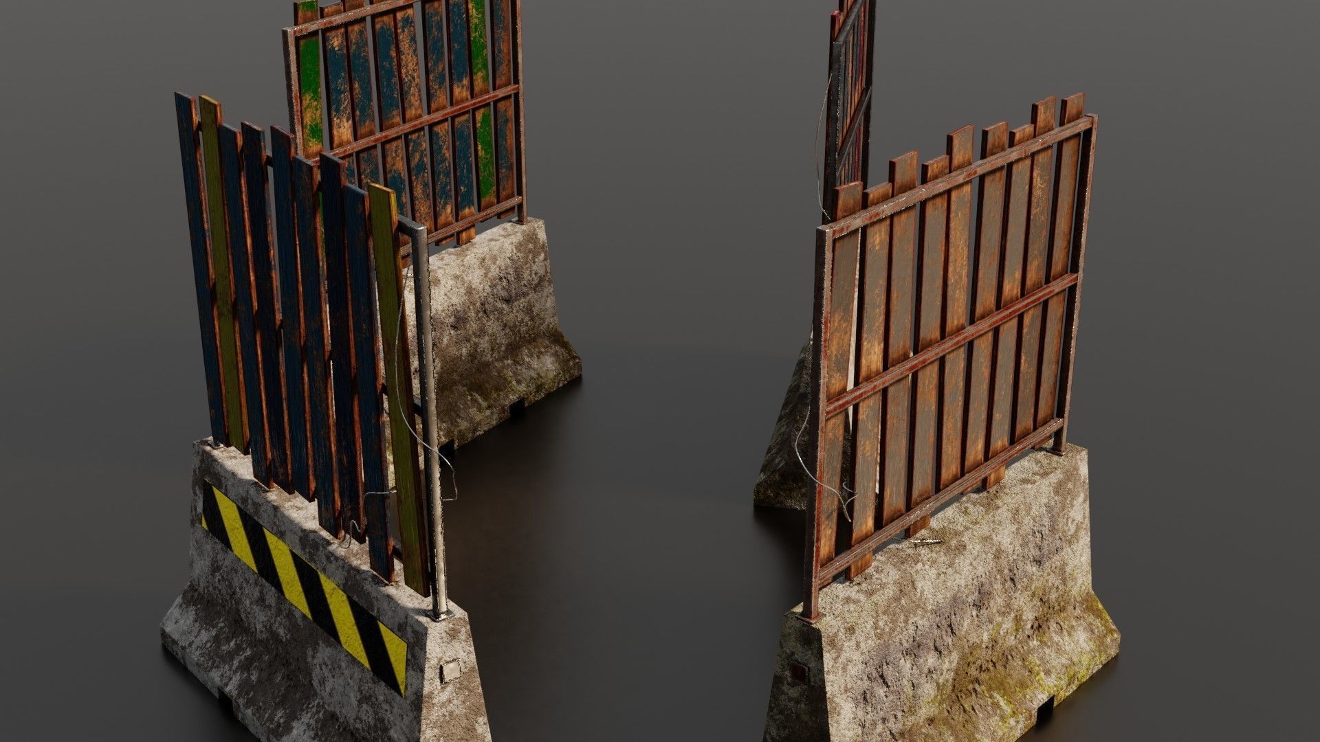 Concrete barriers  3D Model Collection_7